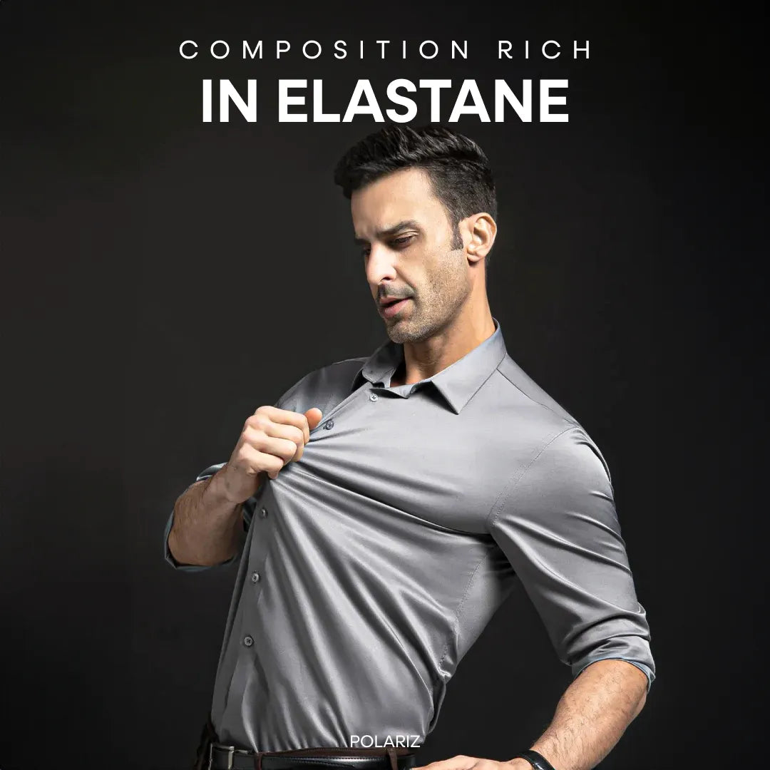 Men's Dress Shirt with Flexible Technology - Flex Comfort