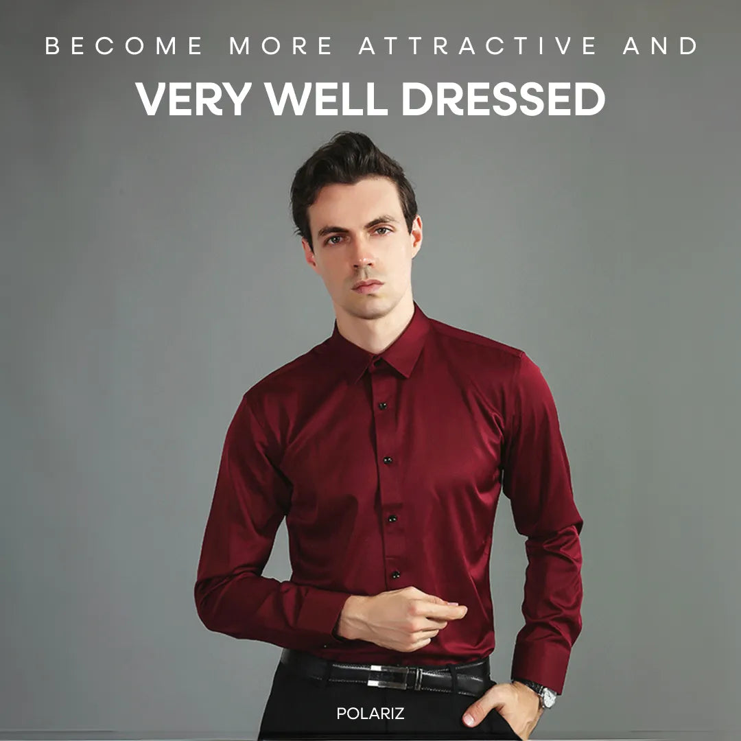 Men's Dress Shirt with Flexible Technology - Flex Comfort